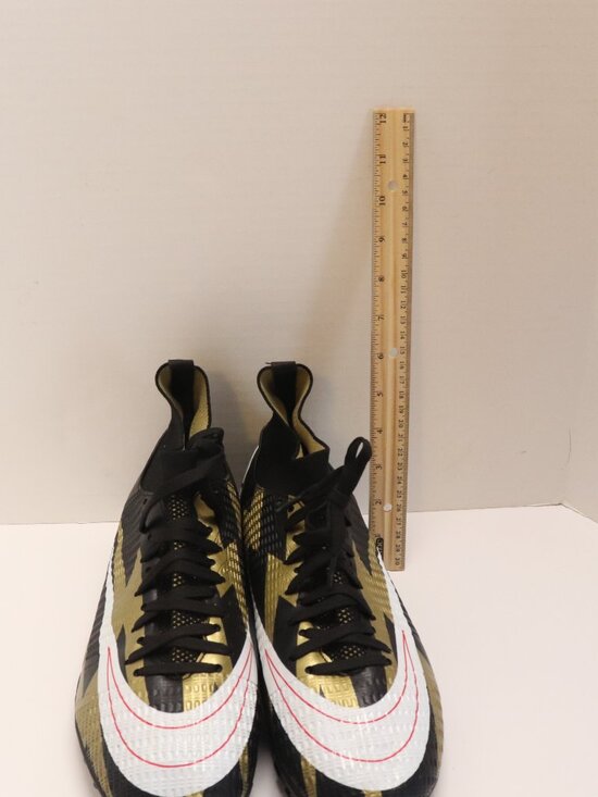 Black Gold Men\'s High Top Turf Soccer Cleats Training Shoes Size Eu 44 Us 10.5